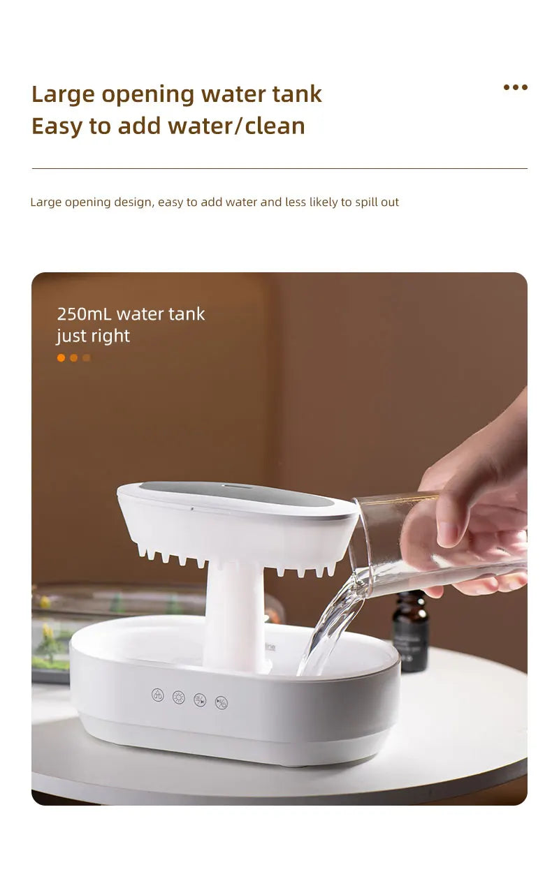 Rain Cloud Aroma Diffuser — Humidifier, Night Light & White Noise