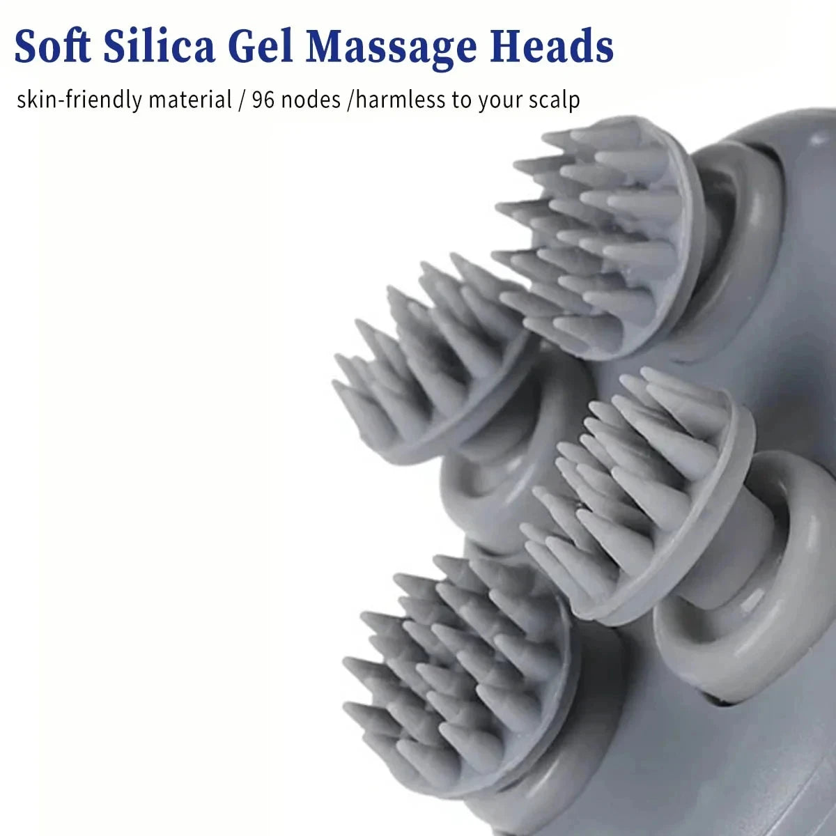 Electric Head & Scalp Massager with Red Light Therapy — Hair Growth & Stress Relief