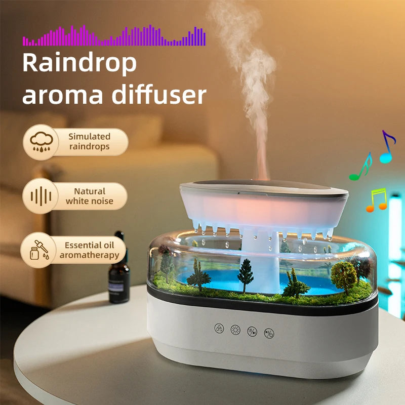 Rain Cloud Aroma Diffuser — Humidifier, Night Light & White Noise