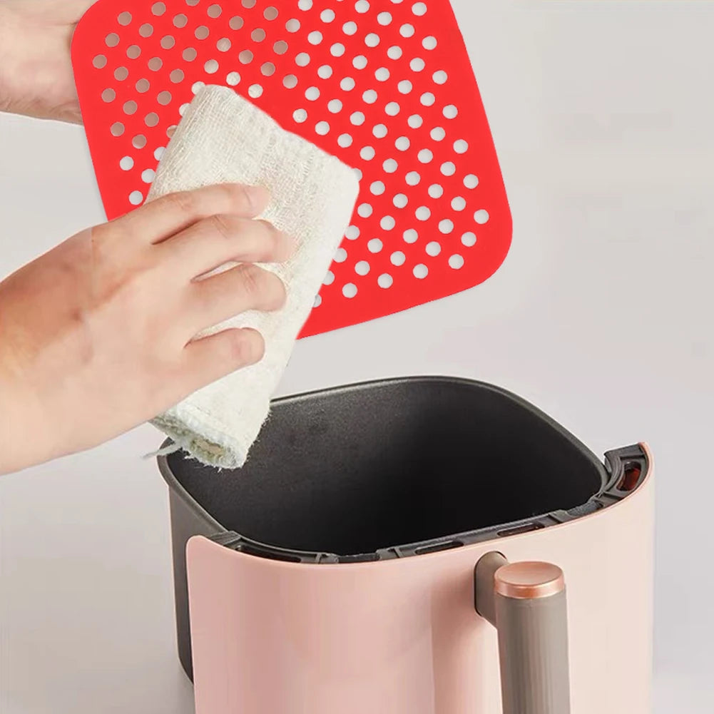 Reusable Silicone Air Fryer Liner — Non-Stick Baking Mat for Air Fryers