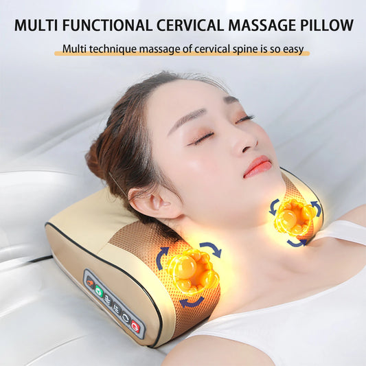 Neck & Shoulder Kneading Massager — Adjustable Hot Compress for Home Use