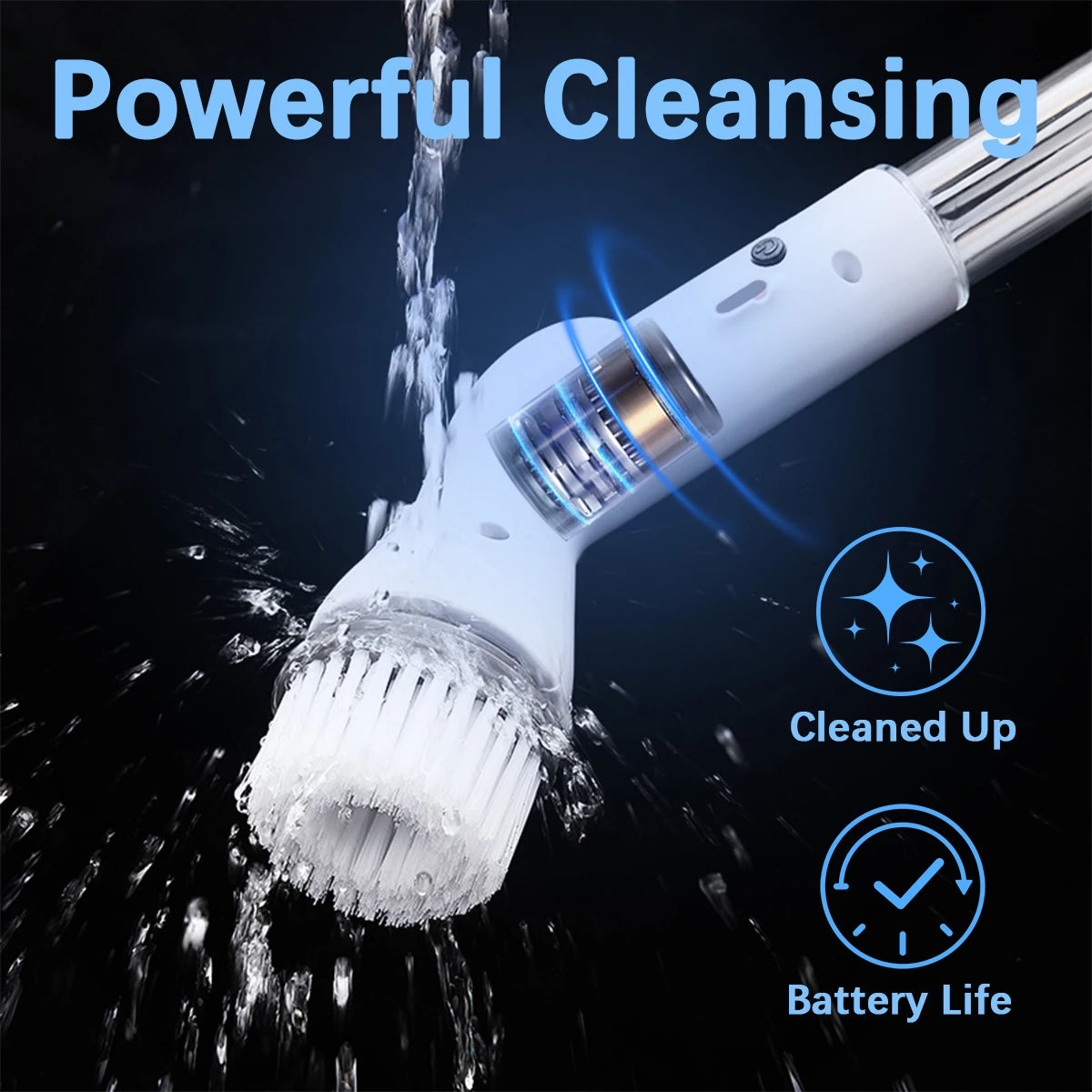 Cordless Electric Spin Scrubber — Rechargeable Power Cleaner for Bathroom, Tile & Car
