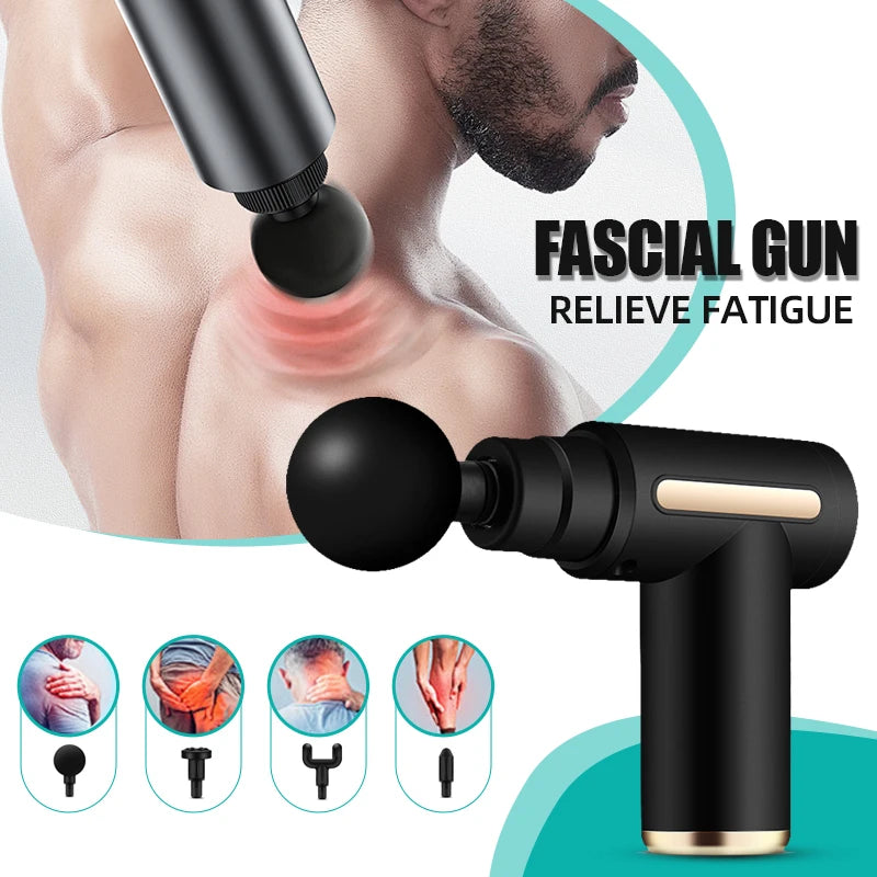Portable Fascia Gun Massager — Electric Muscle Relaxation & Sports Recovery Tool