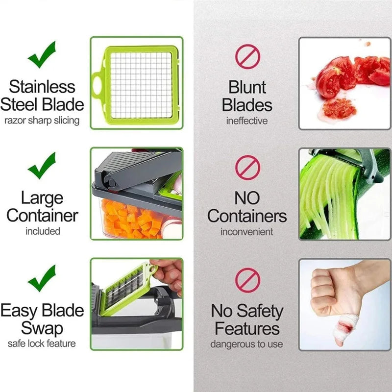 Wave Cut Vegetable Cutter — Decorative Ridged Food Slicer