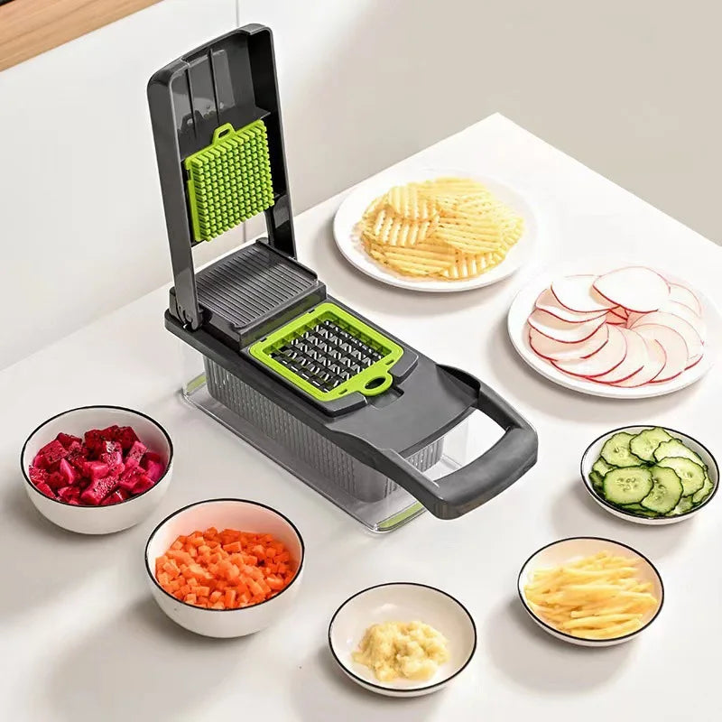 Hand-Guard Vegetable Cutter — Safe Slice Kitchen Tool for Fast, Finger-Safe Meal Prep