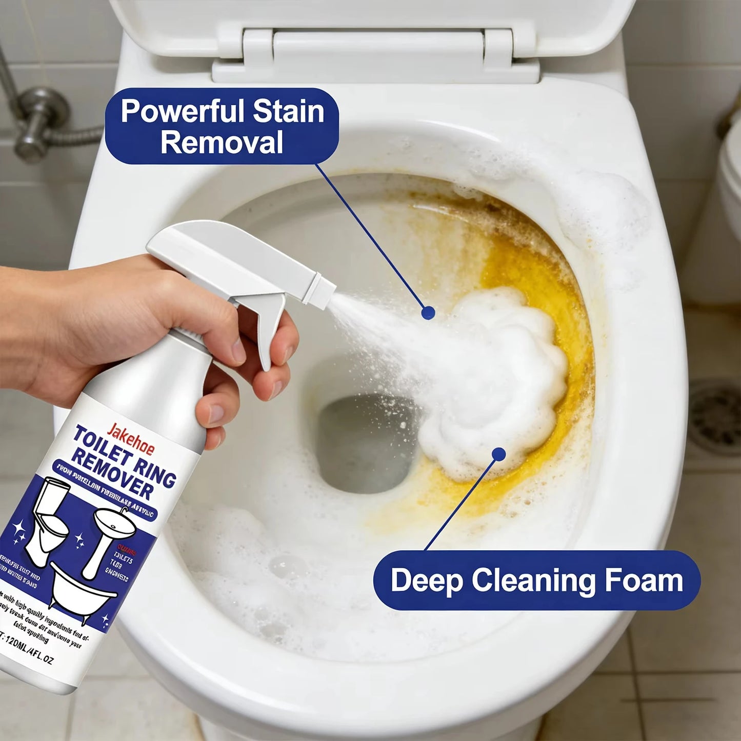 Toilet Foam Cleaner Deep Cleaning Efficient Removing Urinary Scale Eliminate Odors Restoring Toilet Shine Toilet Descaling Agent
