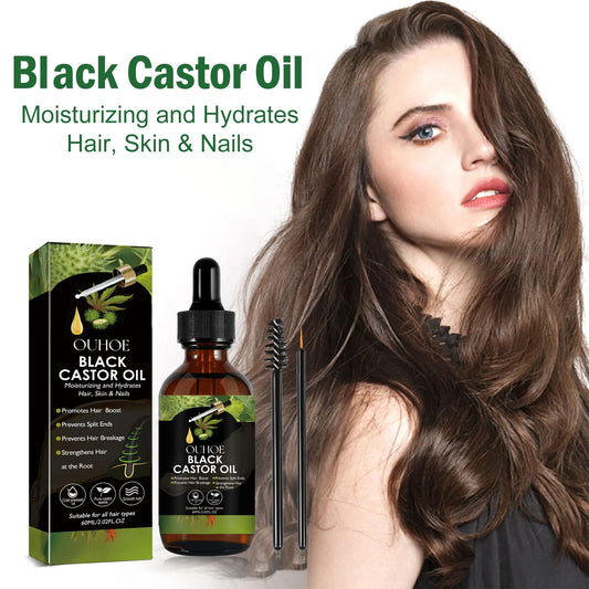 Organic Black Castor Oil Hair Growth Serum