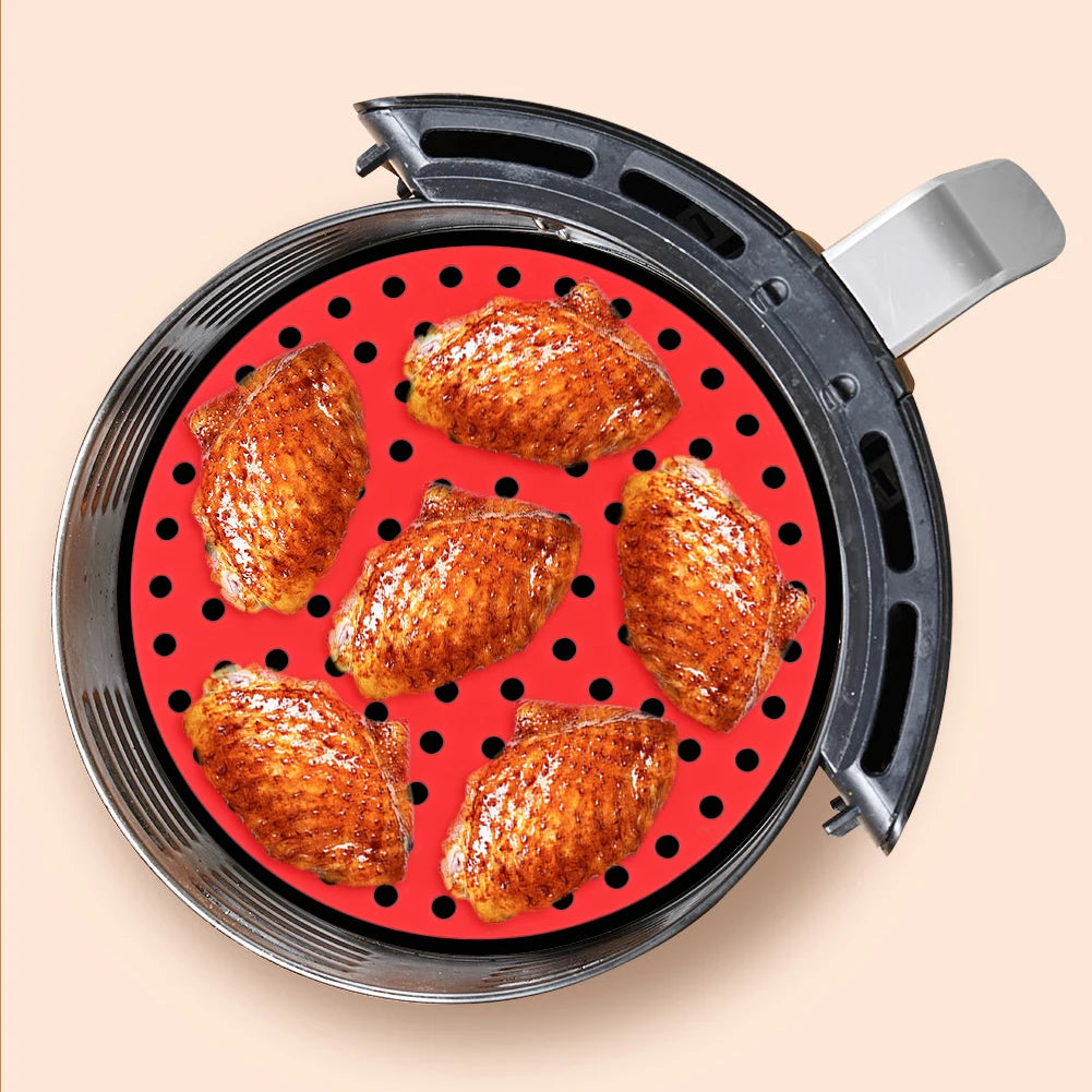 Reusable Silicone Air Fryer Liner — Non-Stick Baking Mat for Air Fryers