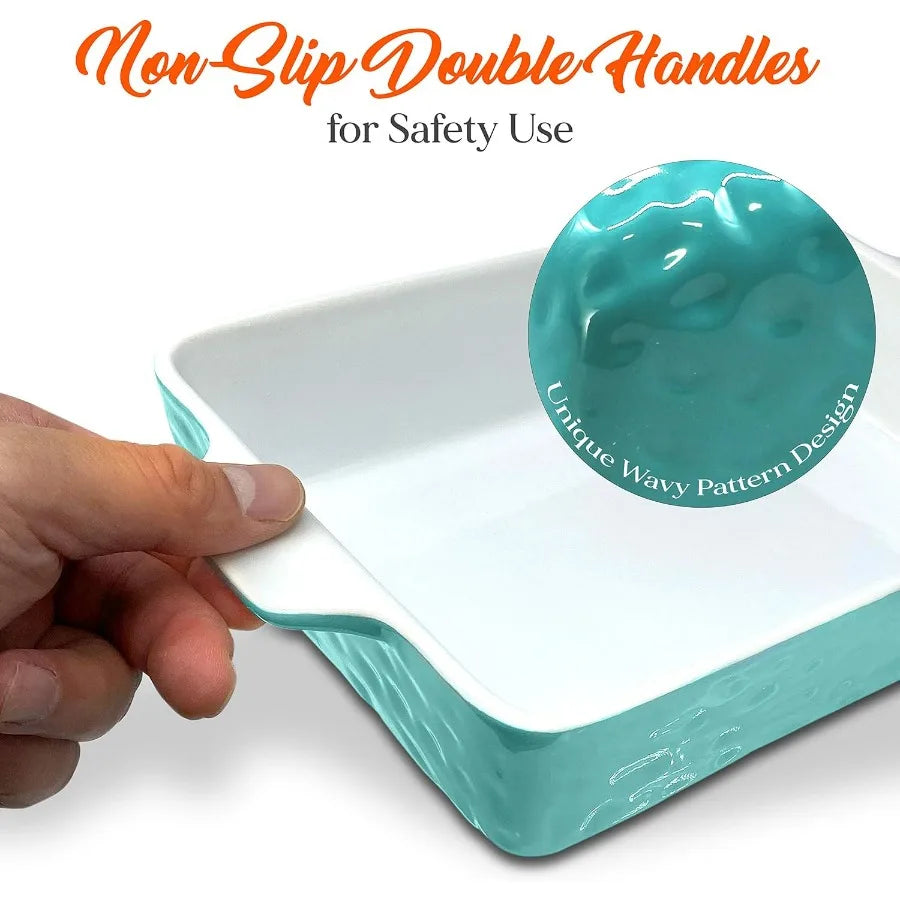 3-Piece Nonstick Ceramic Bakeware Set — PFOA/PFOS/PTFE-Free, Oven-Safe to 446°F