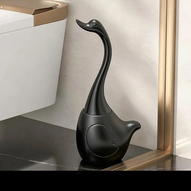 Creative Swan Toilet Brush Household Cleaning Toilet Base Long Handle Cleaning Brush Set Bathroom Decoration Supplies Gift