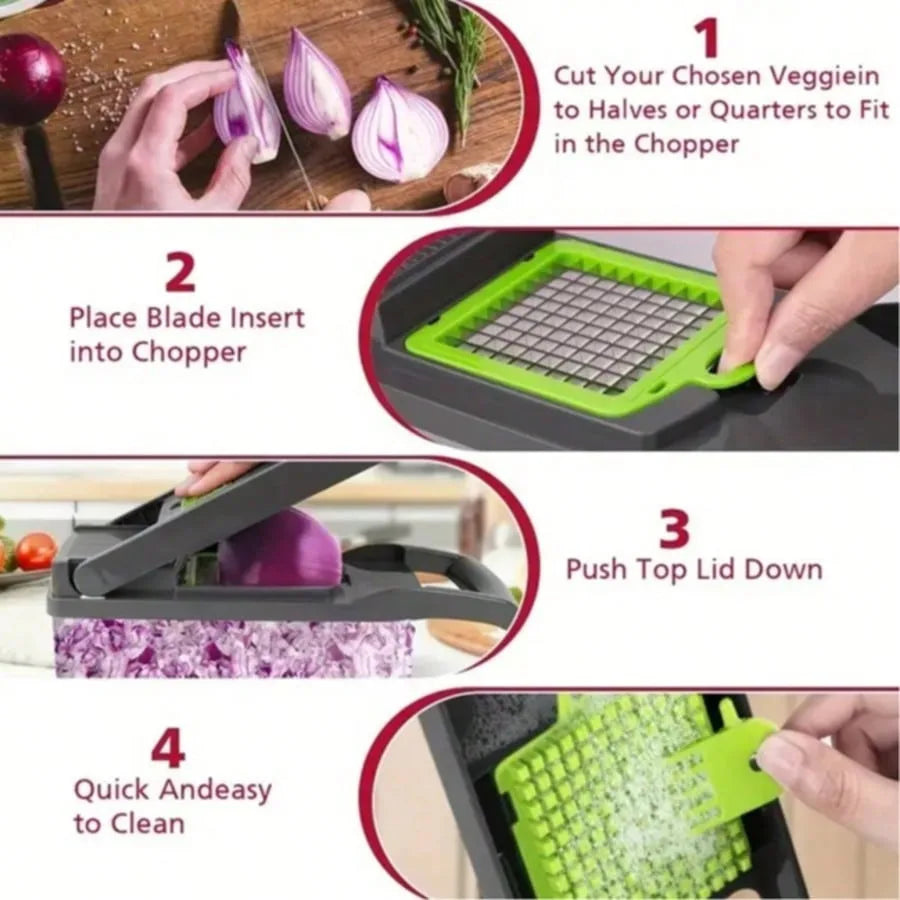Hand-Guard Vegetable Cutter — Safe Slice Kitchen Tool for Fast, Finger-Safe Meal Prep