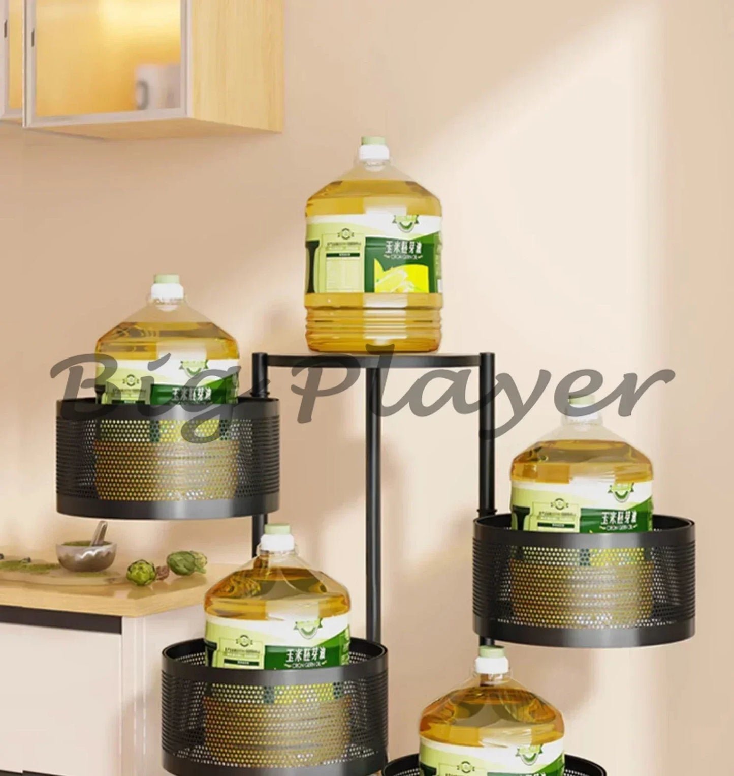 Rolling Kitchen Storage Cart with Wheels — Multi-Tier Organizer for Kitchen, Bathroom & Office