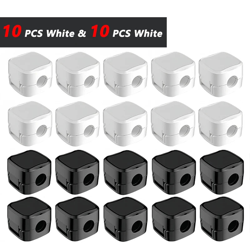 Adhesive Cable Clips — Cord Holder for Desk, Car & Wall