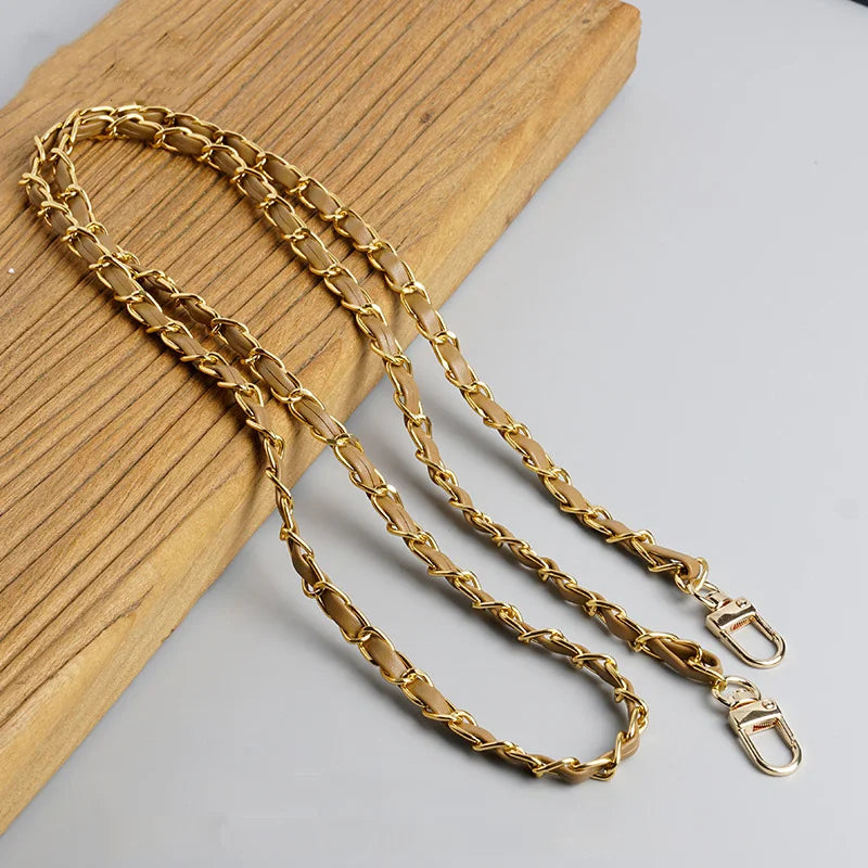 120cm Purse Chain Strap Crossbody Handbag Chains Replacement Leather Shoulder Bag Chain Straps Diy Women Girl Bag Part Accessory