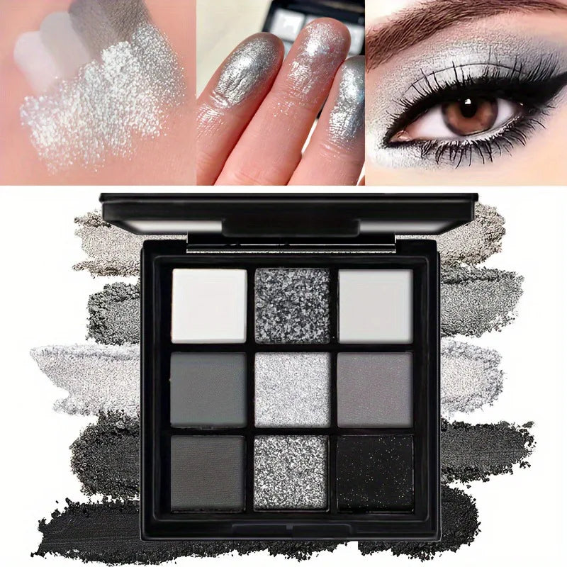 9-Color Smoky Eyeshadow Palette — Long-Lasting Waterproof Eye Makeup