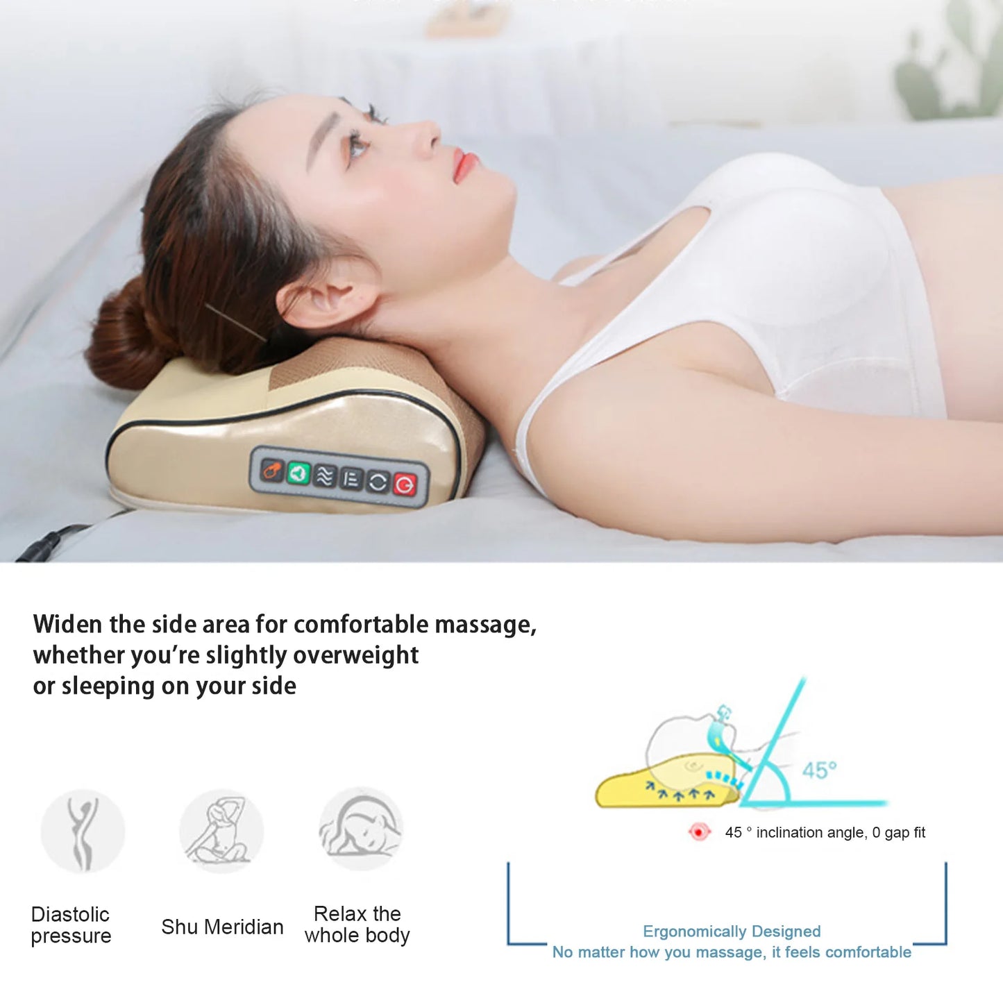 Neck & Shoulder Kneading Massager — Adjustable Hot Compress for Home Use