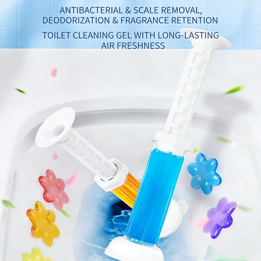 5PC Toilet Cleaning Gel Dual-Action Cleaner & Deodorizer, Antibacterial Formula, Easy to Use,