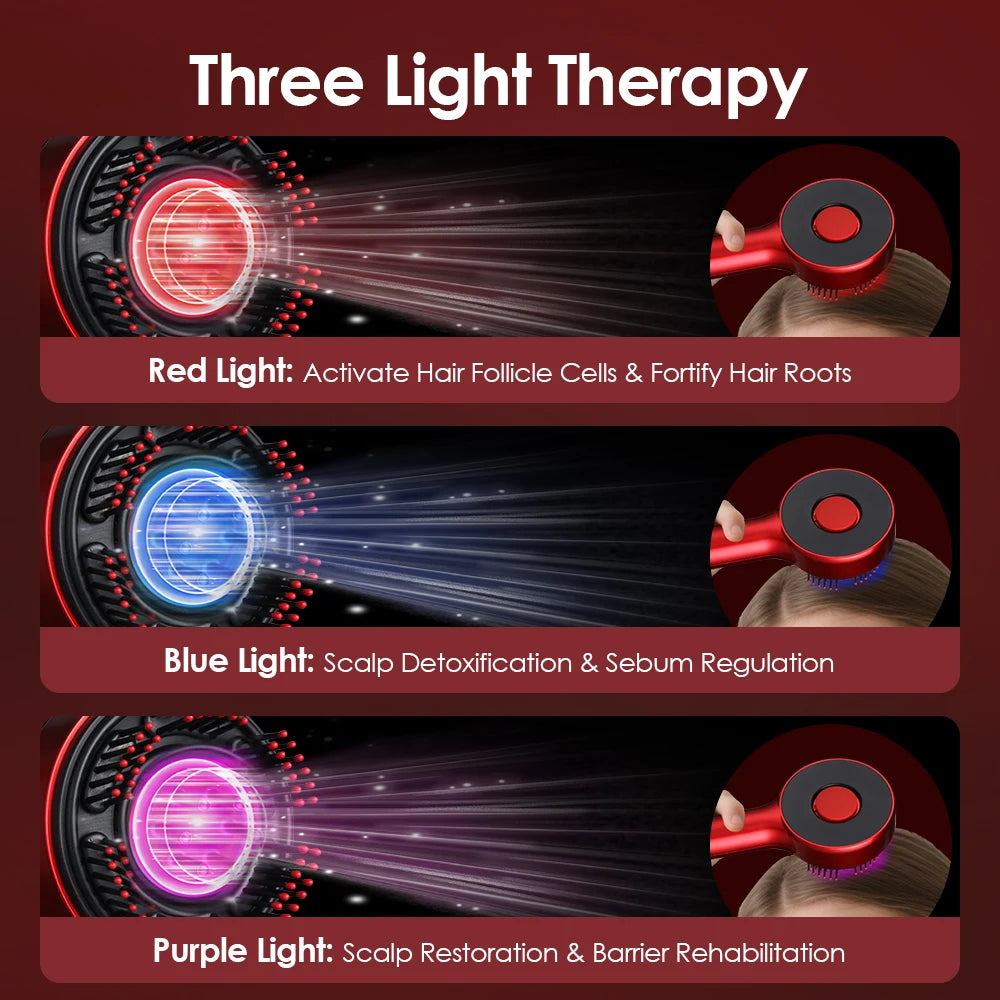Electric Scalp Massager — Vibrating Hair Growth Comb for Thinning Hair Care