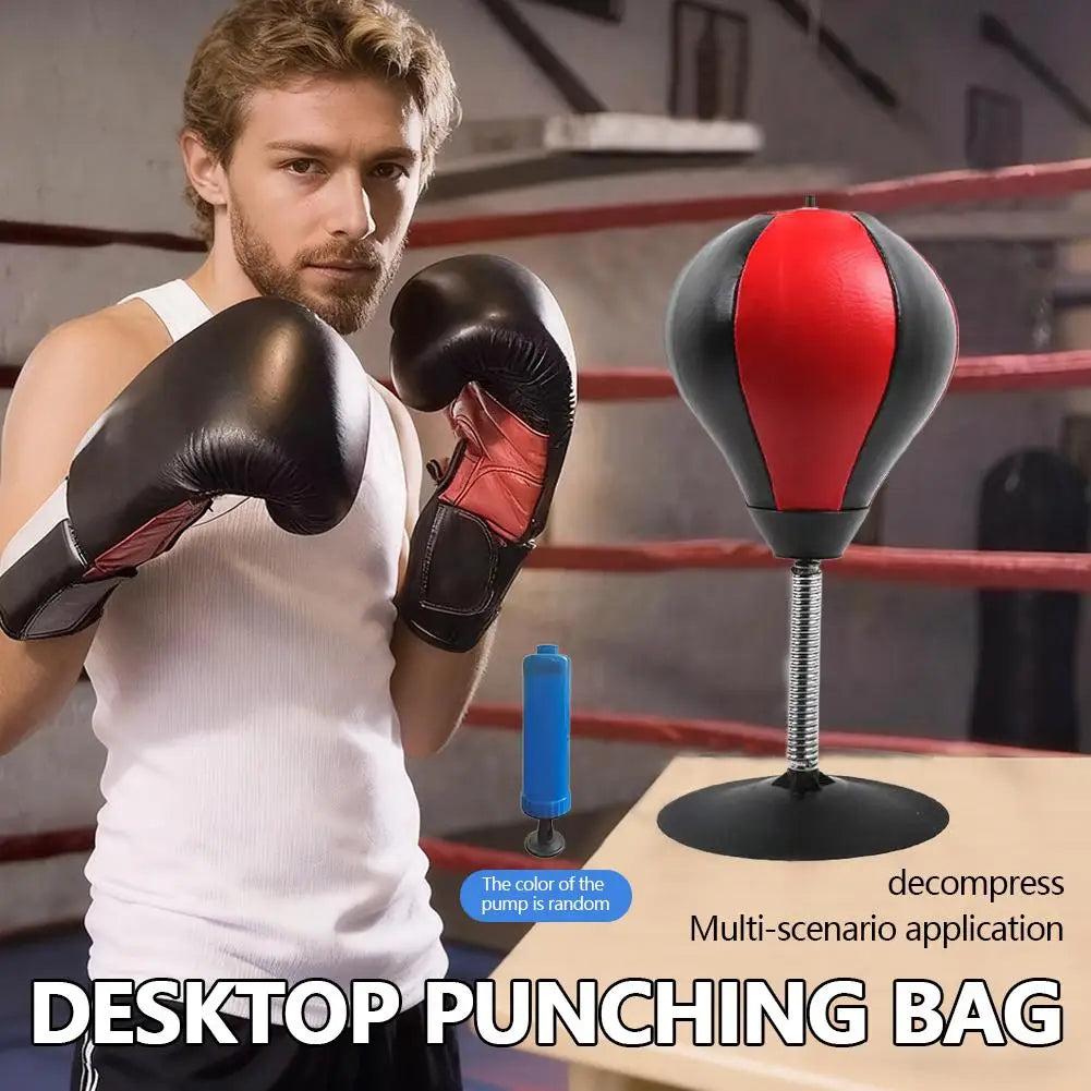 Stress Reliever Punching Bag Toy With Suction Cup Stress Buster Desk Boxing Punch Ball Reduce Tension Toys For Kids