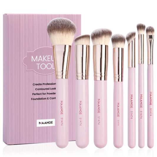 MAANGE 7-Piece Makeup Brush Set — Foundation, Concealer & Eyeshadow Brushes