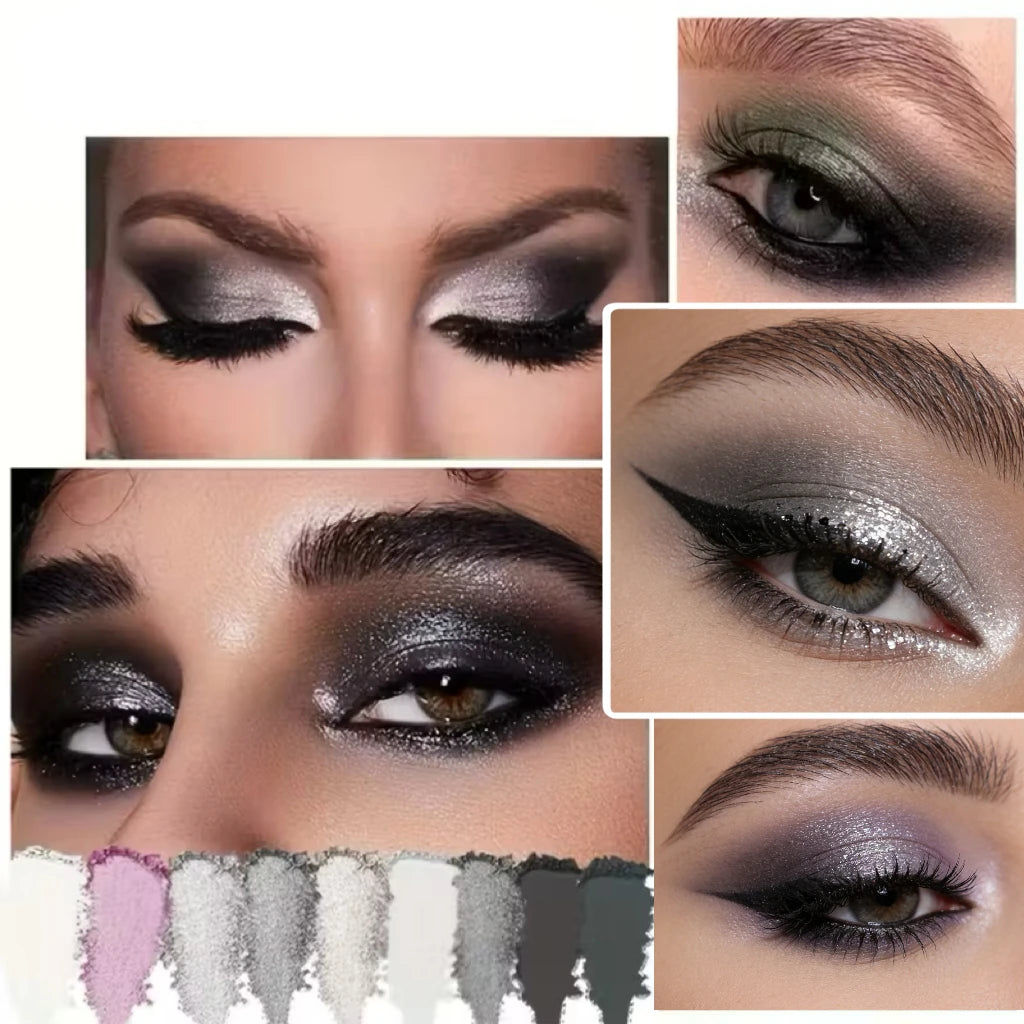 9-Color Smoky Eyeshadow Palette — Long-Lasting Waterproof Eye Makeup