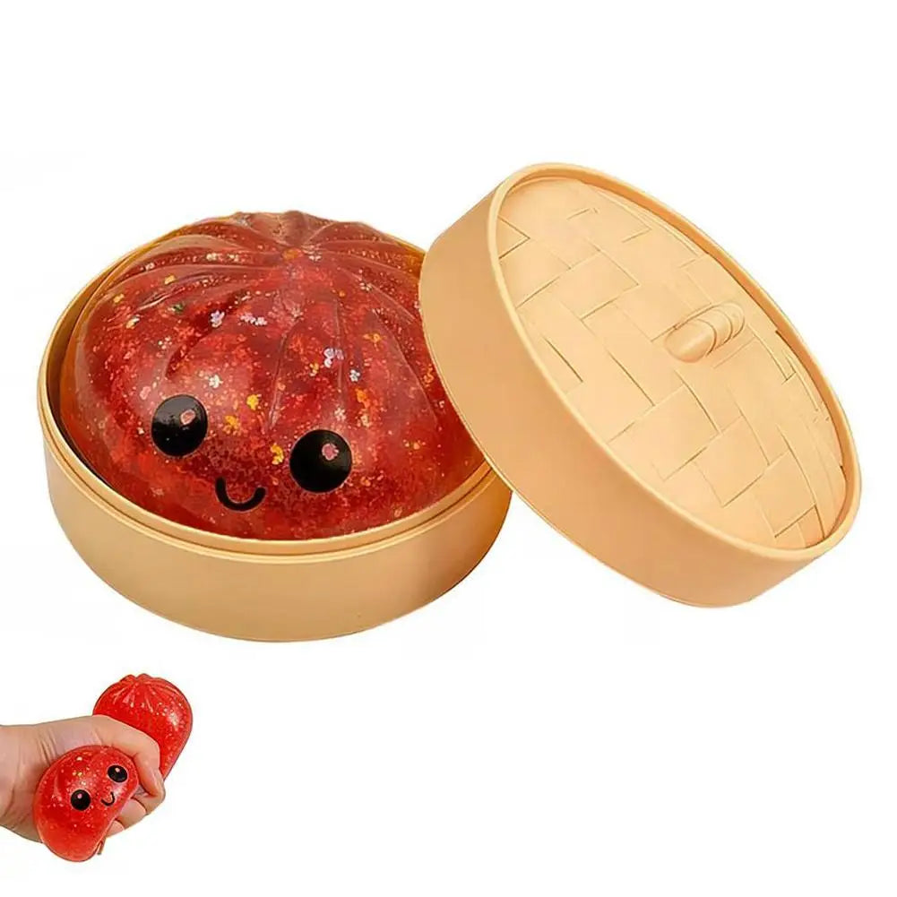 Dumpling Squishy Stress Ball — Colorful Fidget Sensory Toy