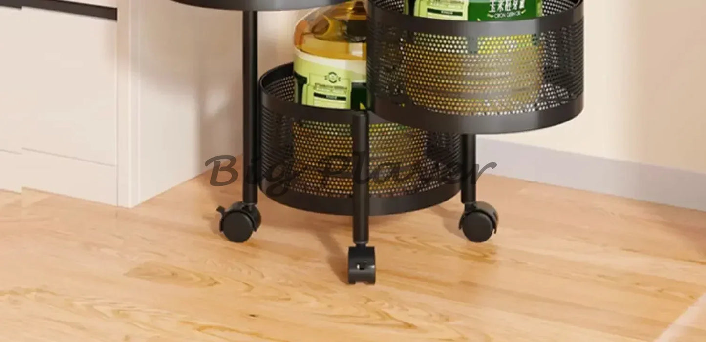 Rolling Kitchen Storage Cart with Wheels — Multi-Tier Organizer for Kitchen, Bathroom & Office