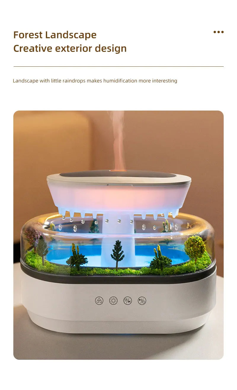 Rain Cloud Aroma Diffuser — Humidifier, Night Light & White Noise