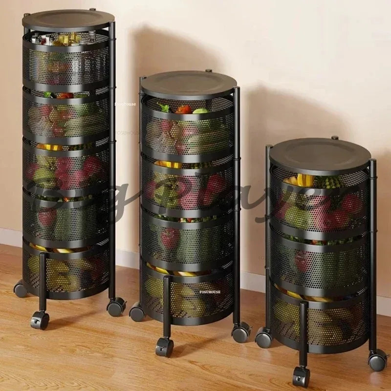 Rolling Kitchen Storage Cart with Wheels — Multi-Tier Organizer for Kitchen, Bathroom & Office