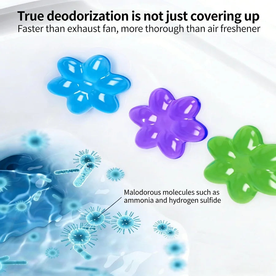 5PC Toilet Cleaning Gel Dual-Action Cleaner & Deodorizer, Antibacterial Formula, Easy to Use,