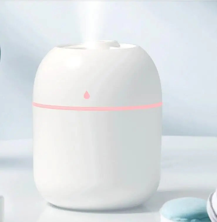 USB Mini Humidifier & Aroma Diffuser — 250ml Ultrasonic Mist Maker with Color-Changing LED Light