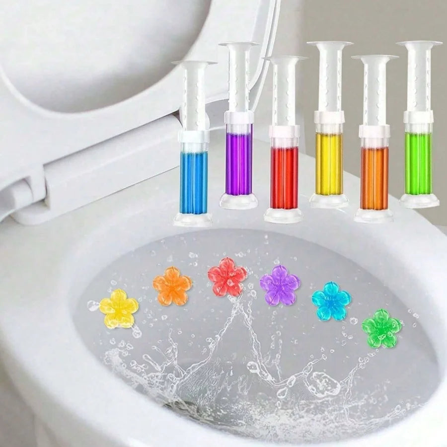 5PC Toilet Cleaning Gel Dual-Action Cleaner & Deodorizer, Antibacterial Formula, Easy to Use,