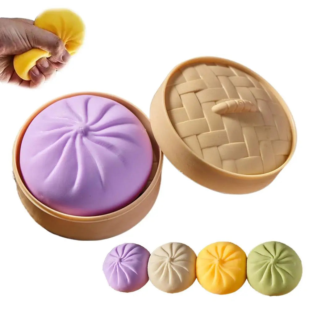 Dumpling Squishy Stress Ball — Colorful Fidget Sensory Toy
