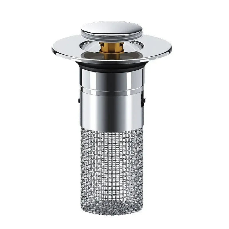 Easy-Clean Sink Drain Cover — Stainless Steel Strainer with Leak-Proof Silicone Seal