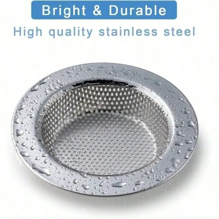 2-Pack Sink Strainers — Heavy-Duty Stainless Steel with Double-Layer Anti-Clog Design