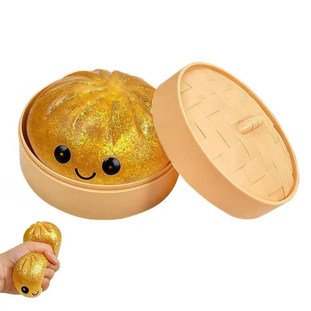 Dumpling Squishy Stress Ball — Colorful Fidget Sensory Toy