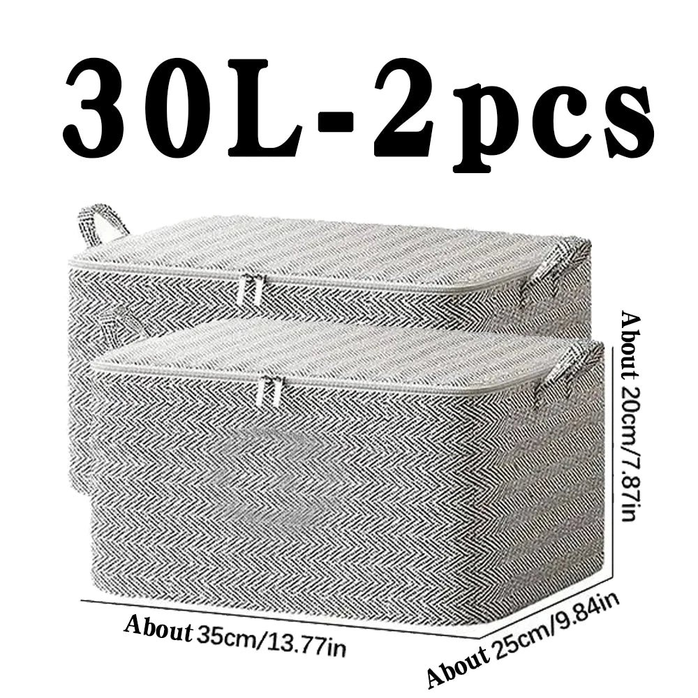 Foldable Closet Storage Bag with Zipper — Dust-Proof Quilt & Comforter Organizer Bin