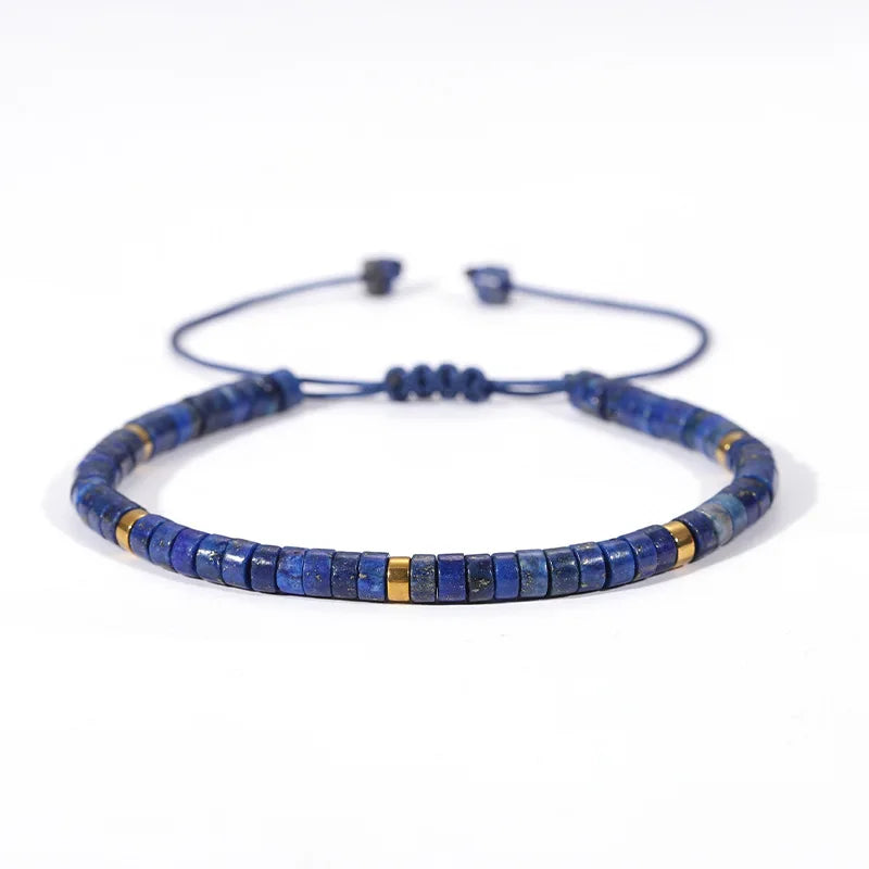 Natural Lapis Lazuli Stone Woven Bracelet