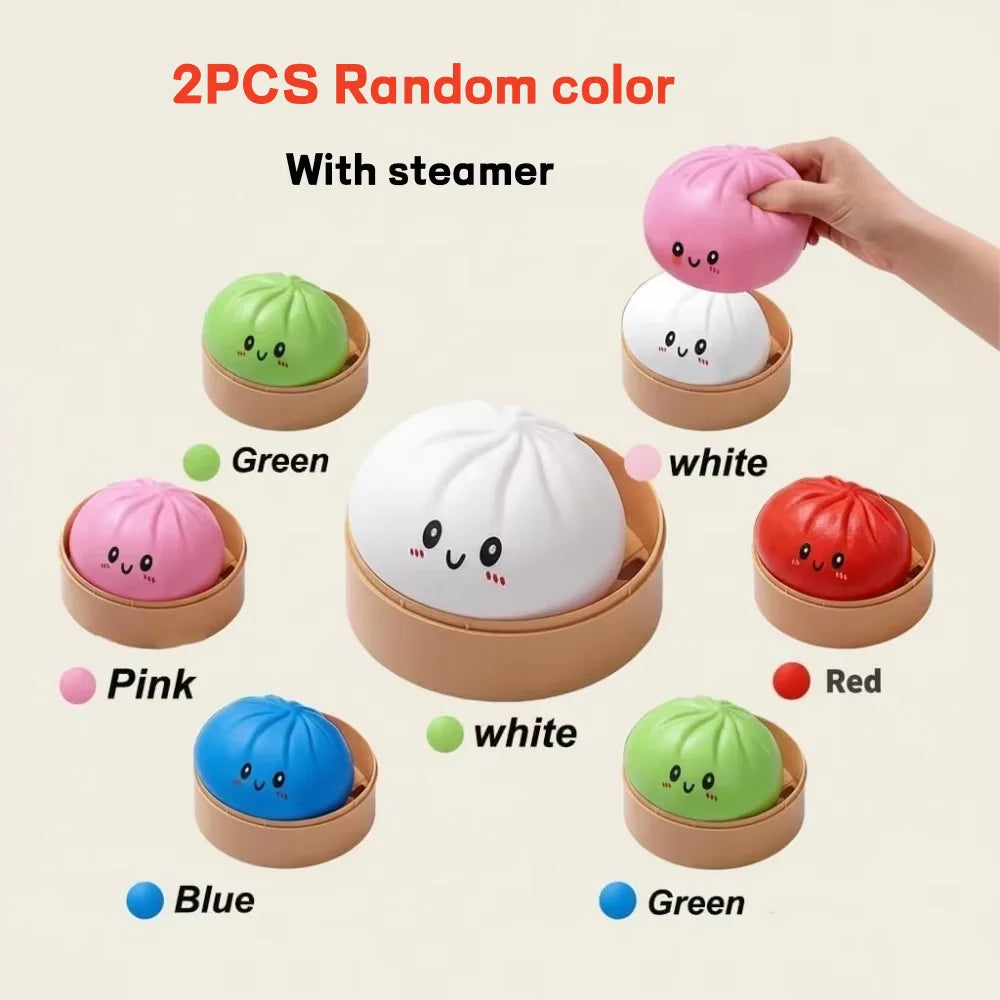 Squishy Dumpling Stress Ball Set — Colorful Sensory Squeeze Toy for Anxiety Relief