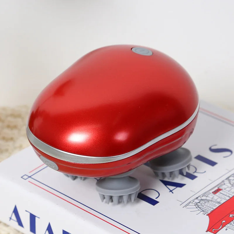 Electric Head & Scalp Massager with Red Light Therapy — Hair Growth & Stress Relief