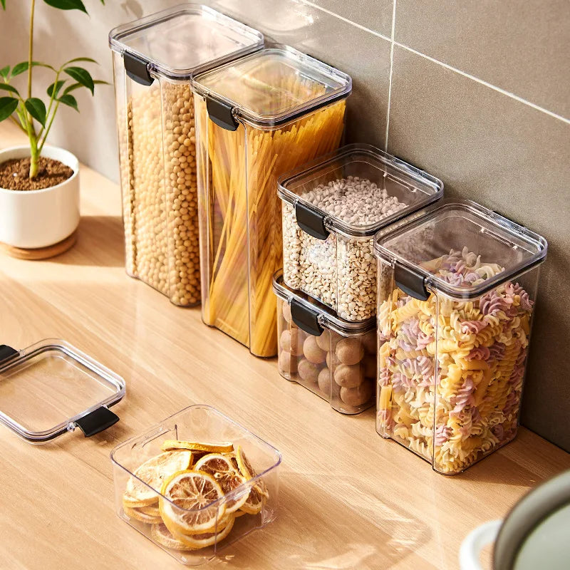 Airtight Kitchen Storage Jars — Moisture-Proof Grain Organizer