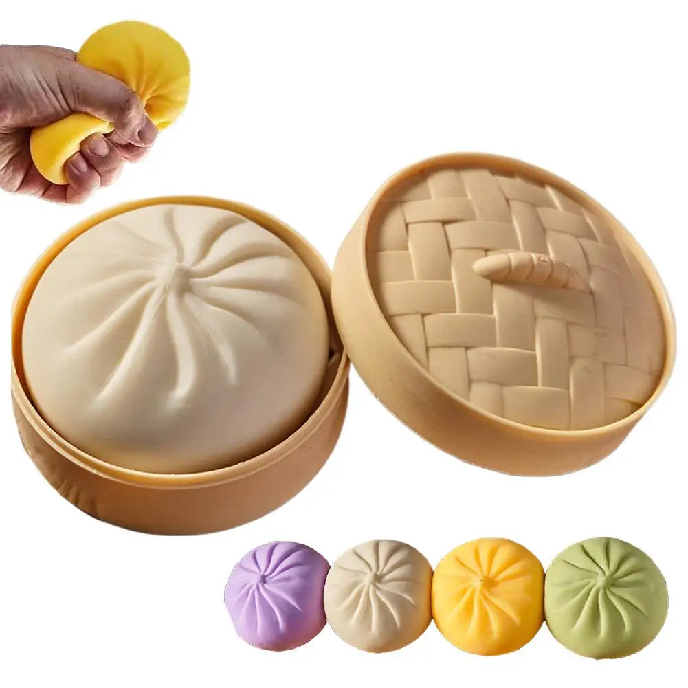 Dumpling Squishy Stress Ball — Colorful Fidget Sensory Toy