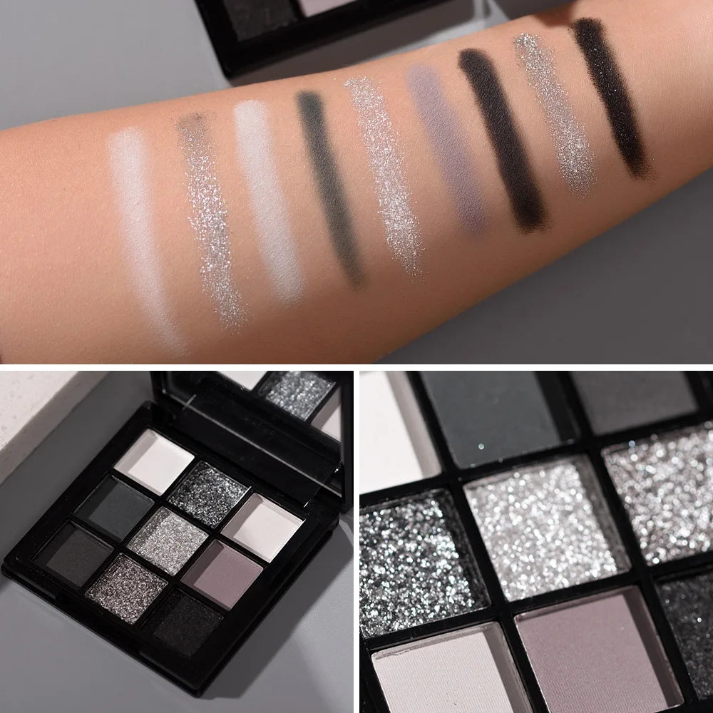 9-Color Smoky Eyeshadow Palette — Long-Lasting Waterproof Eye Makeup