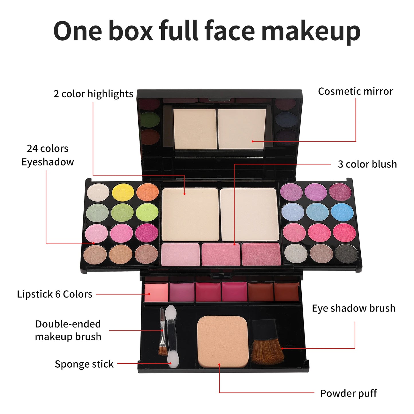 35-Color Pearl Eyeshadow Palette — Nude & Smoky Eye Makeup Set for Women