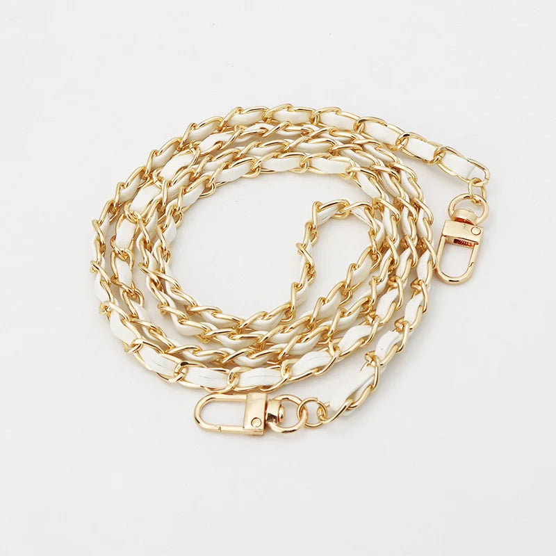 120cm Purse Chain Strap Crossbody Handbag Chains Replacement Leather Shoulder Bag Chain Straps Diy Women Girl Bag Part Accessory