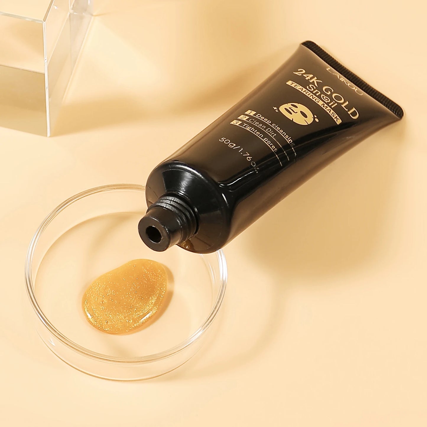 LAIKOU 24K Gold Snail Peel-Off Mask — Deep Cleansing 3-Pack