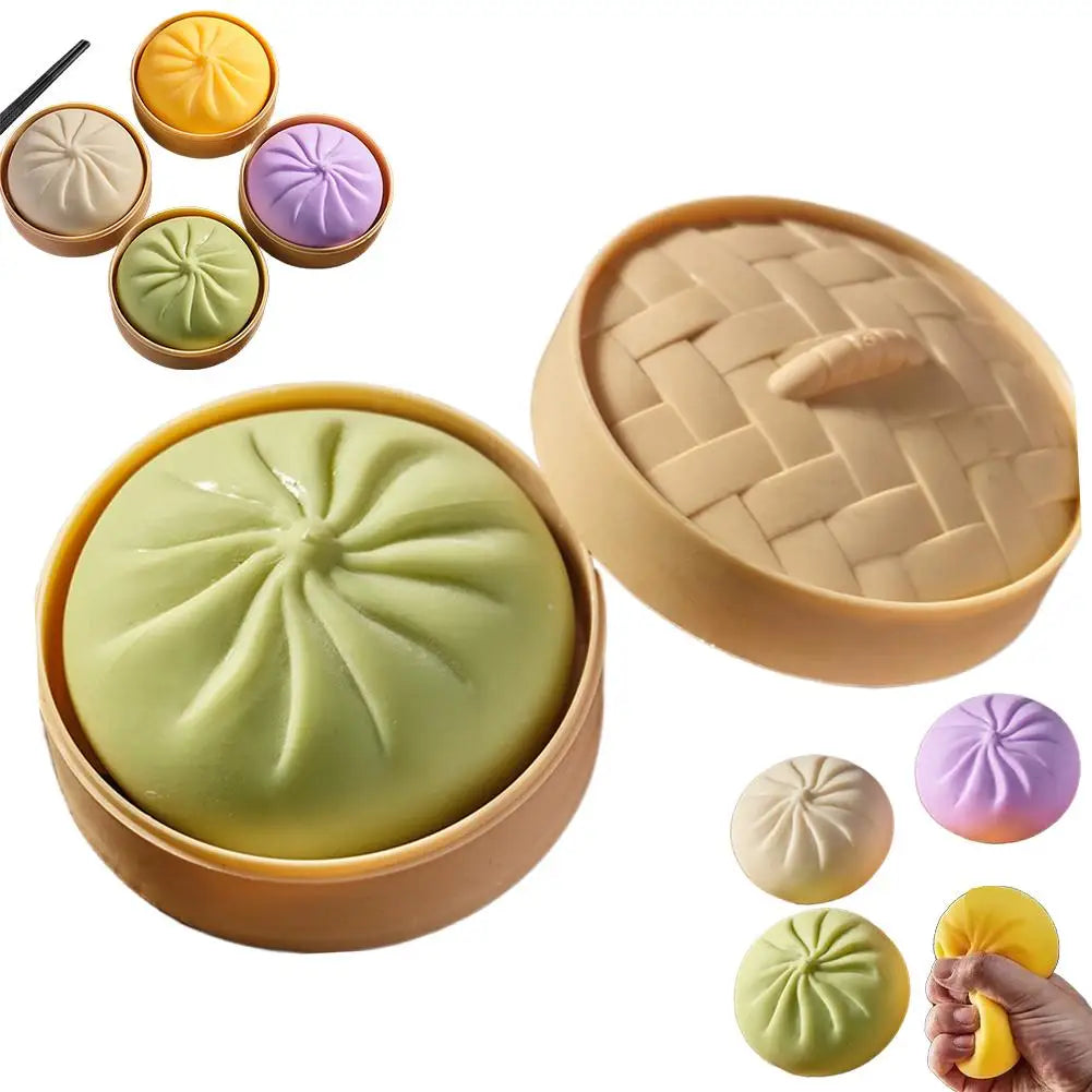 Dumpling Squishy Stress Ball — Colorful Fidget Sensory Toy