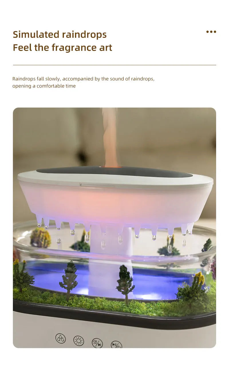 Rain Cloud Aroma Diffuser — Humidifier, Night Light & White Noise