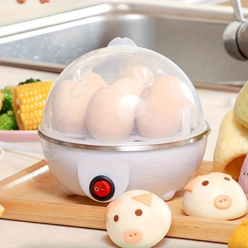 7-Egg Electric Egg Cooker — Auto Shut-Off for Boiled, Poached & Steamed Eggs