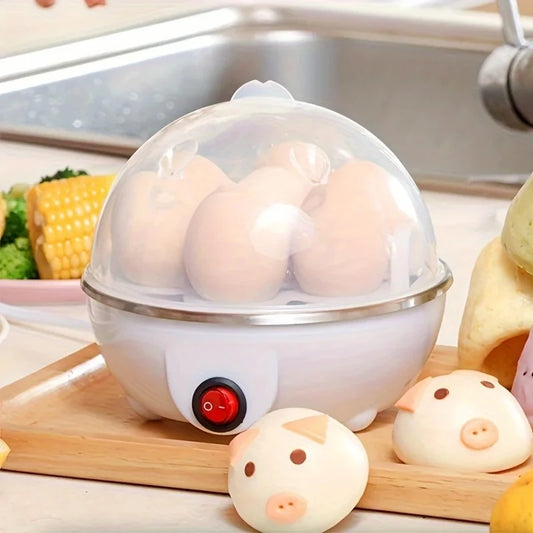 7-Egg Electric Egg Cooker — Auto Shut-Off for Boiled, Poached & Steamed Eggs